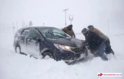 badai salju ekstrem AS timur