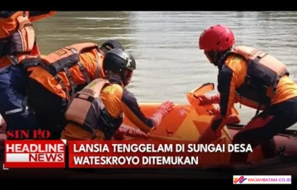 lansia tenggelam di sungai