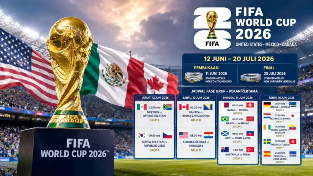 Jadwal Piala Dunia 2026, Kalender Lengkap Turnamen Terbesar dalam Sejarah Sepak Bola